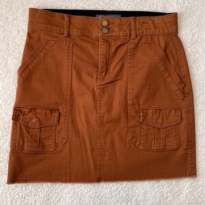 Democracy Burnt Orange Cargo Style Mini Skirt